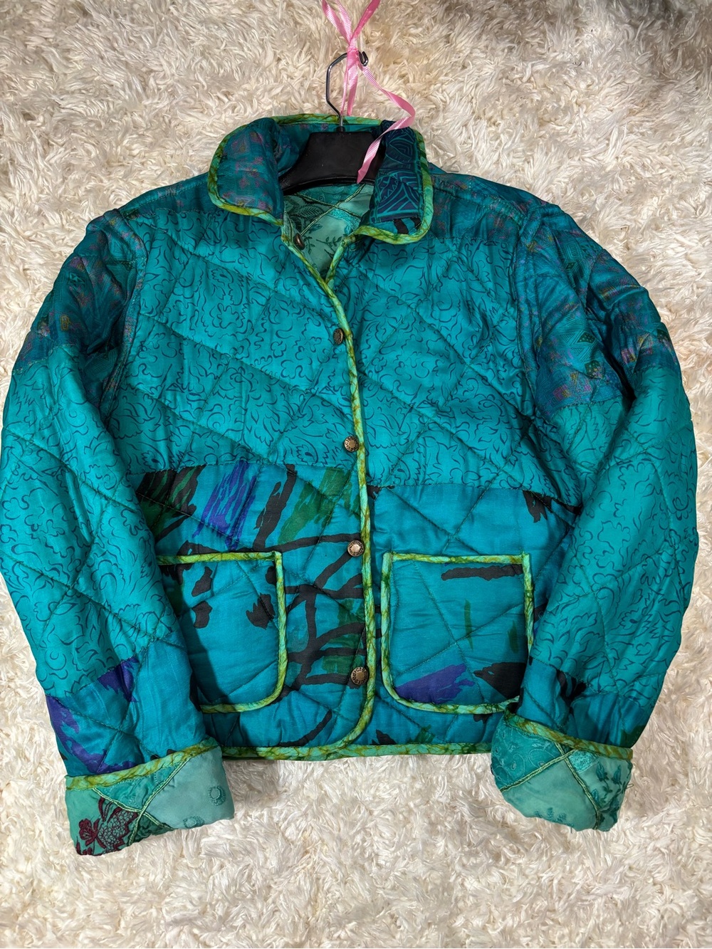 Creed Reversible Patchwork Jacket-EUC-Boho Cottagecore - Picture 1 of 10
